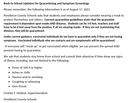 Notes about Back to School
