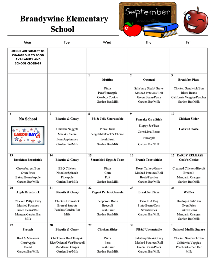 BES Sep Menu