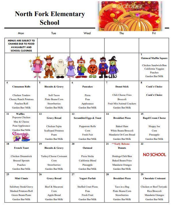 NFES Menu