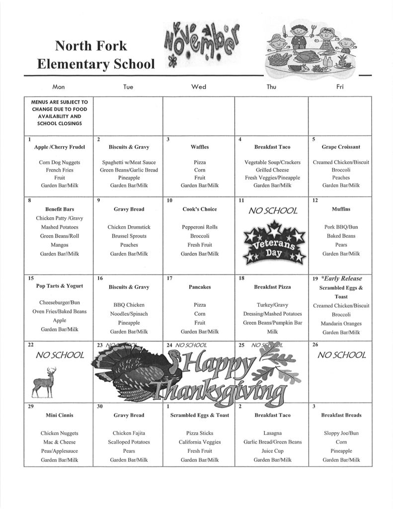 NFES Menu