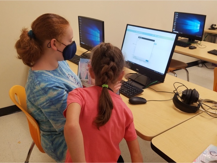 Students reading together