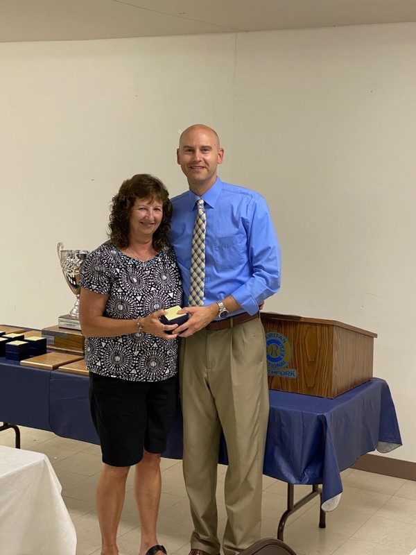 Service Personnel of the Year for Brandywine Elementary-Mrs. Dolly Rexrode with Mr. Lambert (Principal