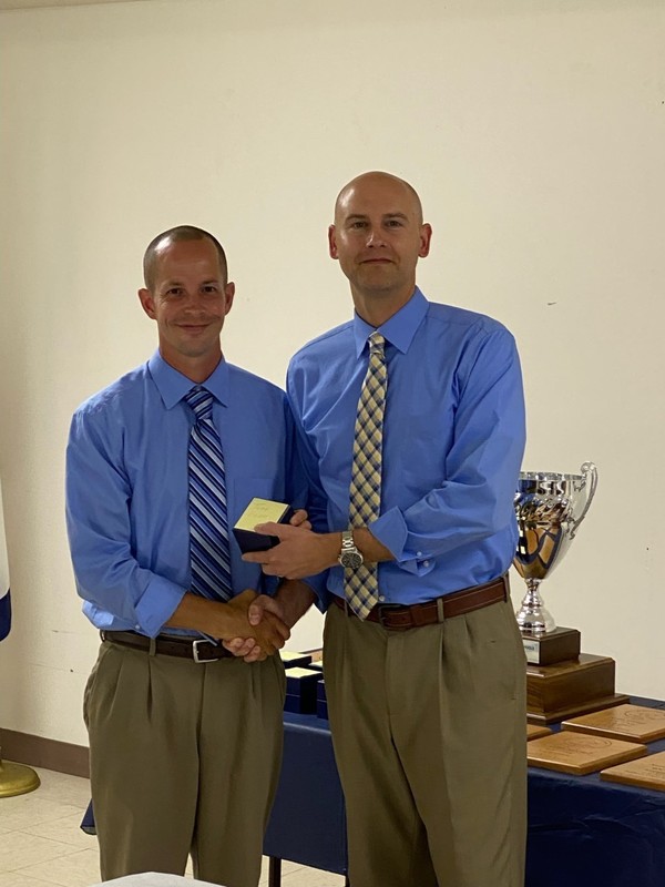 Teacher of the Year for Brandywine Elementary-Mr. Joseph Eason with Mr. Lambert 